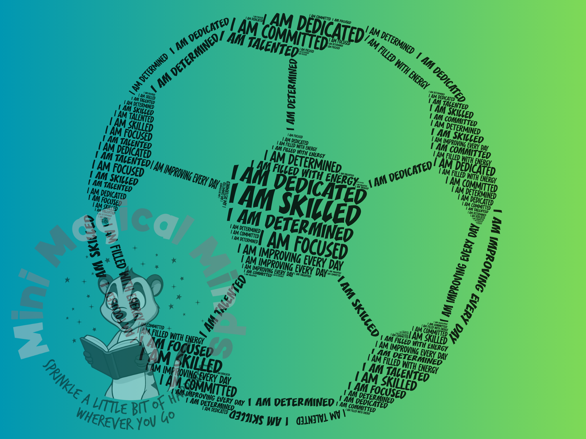 Football Positive Affirmatins Image. PDF Files.