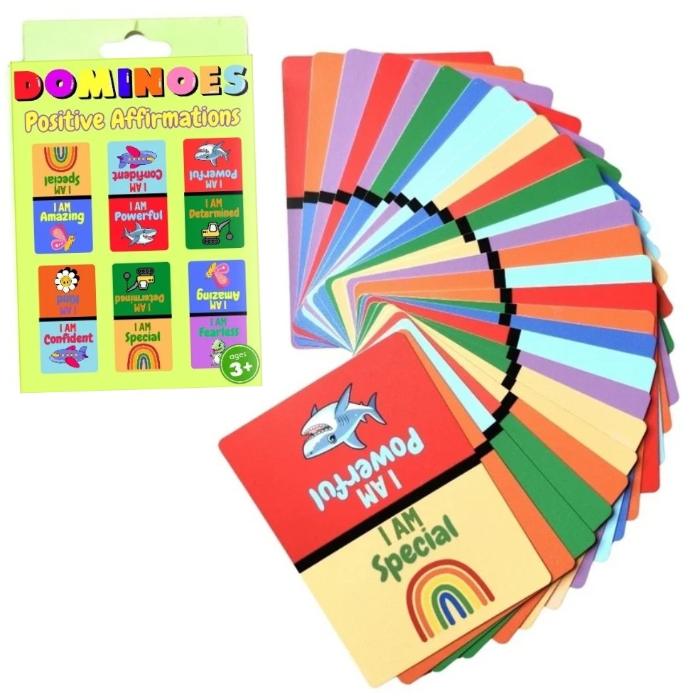 DOMINOES. Card Game with Affirmations.