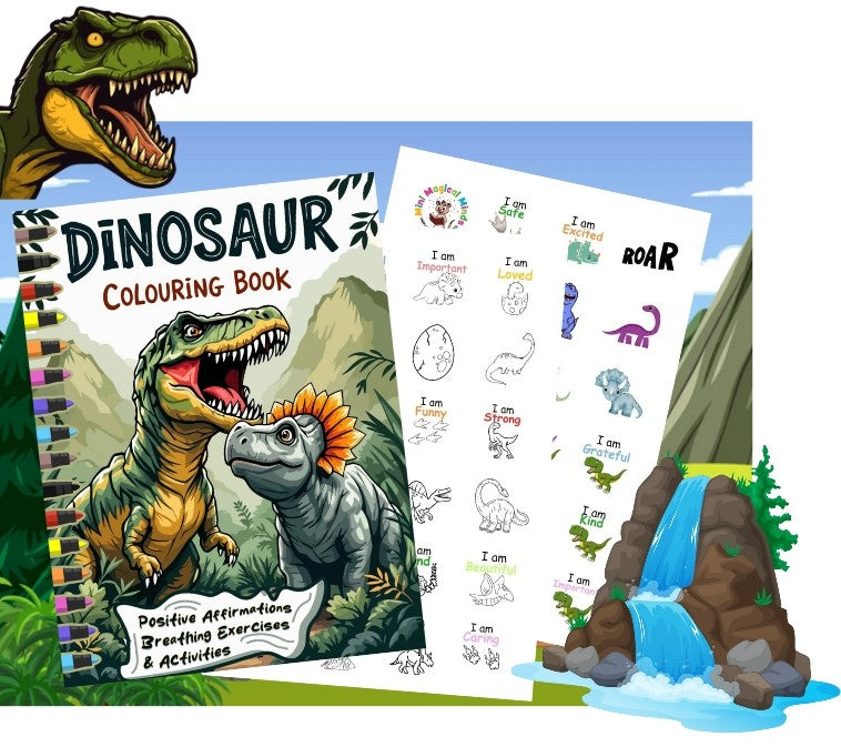 Dinosaur Positive Affirmations Colouring Book 🦖