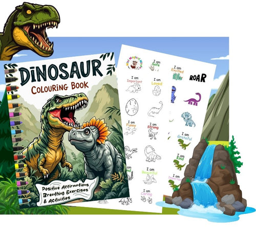 Dinosaur Positive Affirmations Colouring Book 🦖